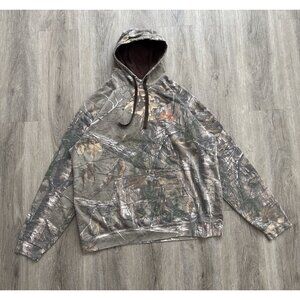 Vintage Y2K Realtree Camo Hoodie XL Streetwear Hype Nature Earth Outdoor Promo